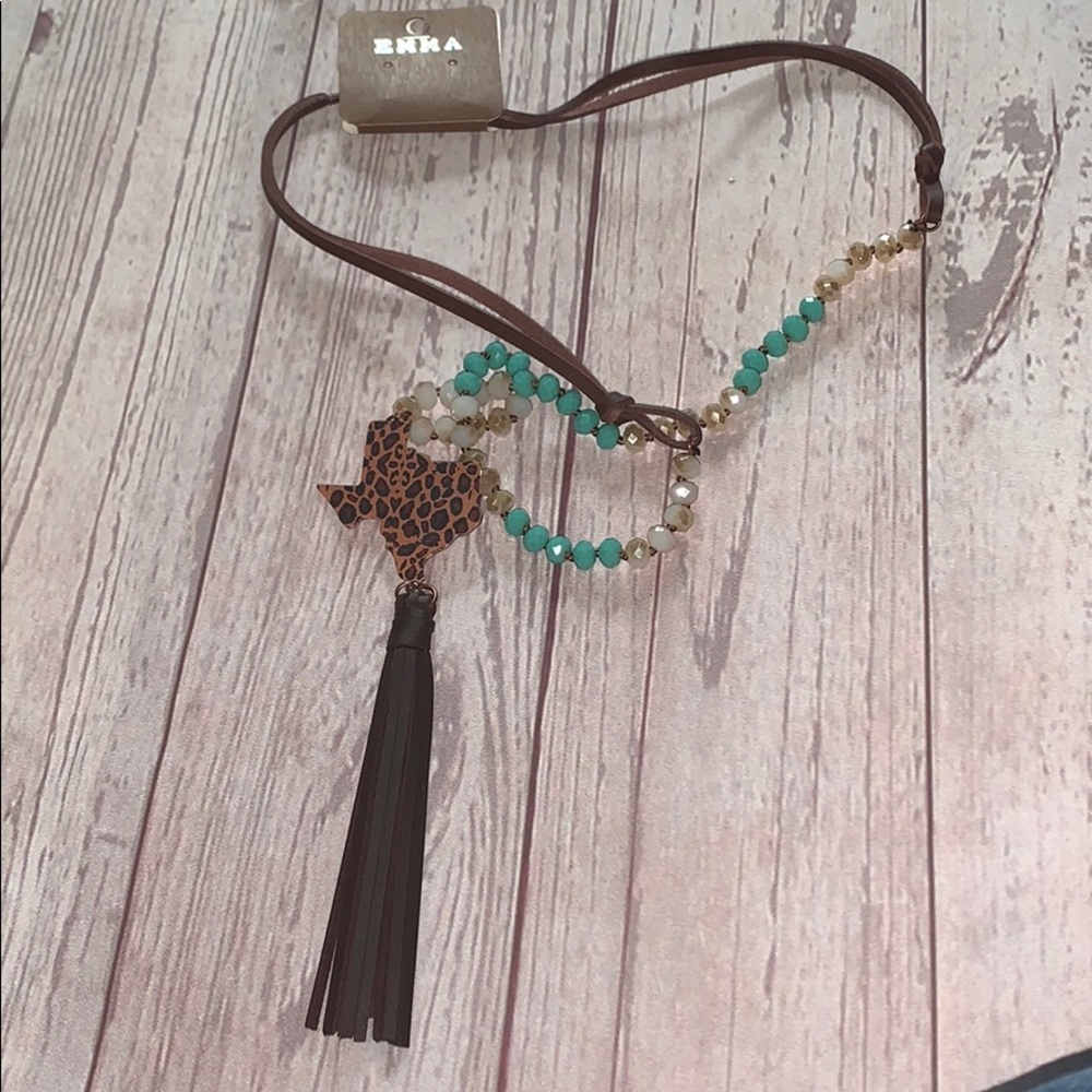 New Texas Cheetah Long Necklace “18